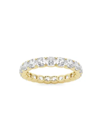 Saks Fifth Avenue Women's Build Your Own Collection 14k Yellow Gold & Lab Grown Cushion Cut Diamond Eternity Band In 3 Tcw Yellow Gold