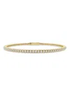 Saks Fifth Avenue Women's Build Your Own Collection 14k Yellow Gold & Lab Grown Diamond Flexible Bangle Bracelet In 2 Tcw