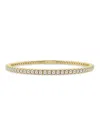 Saks Fifth Avenue Women's Build Your Own Collection 14k Yellow Gold & Lab Grown Diamond Flexible Bangle Bracelet In 3 Tcw