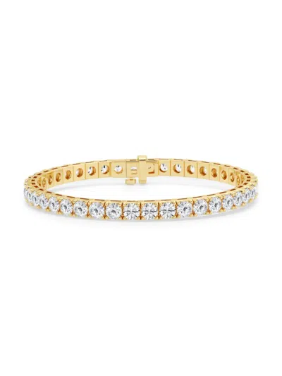 Saks Fifth Avenue Women's Build Your Own Collection 14k Yellow Gold & Lab Grown Diamond Four Prong Tennis Bracelet In 14 Tcw Yellow Gold