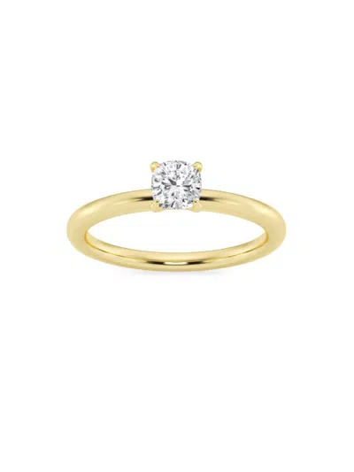 Saks Fifth Avenue Women's Build Your Own Collection 14k Yellow Gold & Lab Grown Diamond Solitare Engagement Ring In 0.5 Tcw Yellow Gold