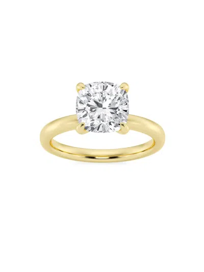 Saks Fifth Avenue Women's Build Your Own Collection 14k Yellow Gold & Lab Grown Diamond Solitare Engagement Ring In 3 Tcw Yellow Gold