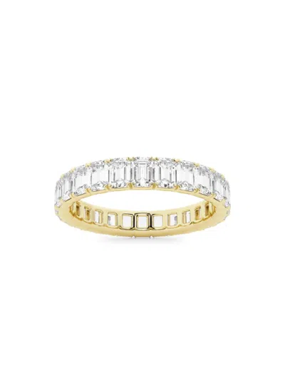 Saks Fifth Avenue Women's Build Your Own Collection 14k Yellow Gold & Lab Grown Emerald Cut Diamond Eternity Band In 3 Tcw Yellow Gold
