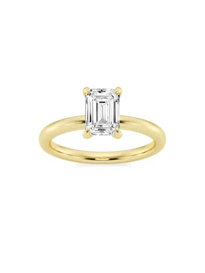 Saks Fifth Avenue Women's Build Your Own Collection 14k Yellow Gold & Lab Grown Emerald Cut Diamond Solitare Engagemen In 2 Tcw Yellow Gold