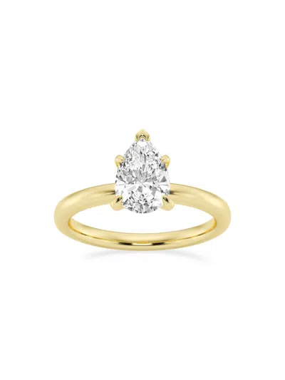 Saks Fifth Avenue Women's Build Your Own Collection 14k Yellow Gold & Lab Grown Pear Shape Diamond Solitaire Engagemen In 2 Tcw Yellow Gold