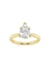 Saks Fifth Avenue Women's Build Your Own Collection 14k Yellow Gold & Lab Grown Pear Shape Diamond Solitaire Engagemen In 2 Tcw Yellow Gold