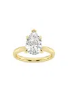 Saks Fifth Avenue Women's Build Your Own Collection 14k Yellow Gold & Lab Grown Pear Shape Diamond Solitaire Engagemen In 4 Tcw Yellow Gold