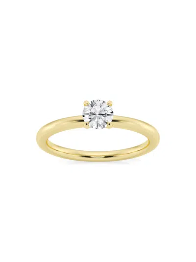 Saks Fifth Avenue Women's Build Your Own Collection 14k Yellow Gold & Lab Grown Round Diamond Solitare Engagement Ring In 0.5 Tcw Yellow Gold