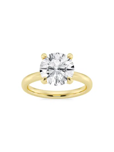 Saks Fifth Avenue Women's Build Your Own Collection 14k Yellow Gold & Lab Grown Round Diamond Solitare Engagement Ring In 4 Tcw Yellow Gold