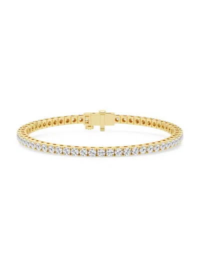 Saks Fifth Avenue Women's Build Your Own Collection 14k Yellow Gold & Natural Diamond Four Prong Tennis Bracelet In 6 Tcw Yellow Gold