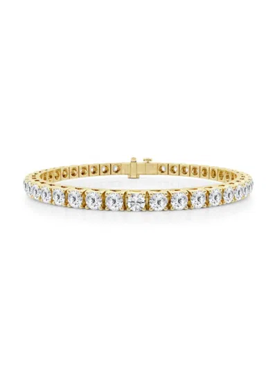 Saks Fifth Avenue Women's Build Your Own Collection 14k Yellow Gold & Natural Diamond Four Prong Tennis Bracelet In 7 Tcw Yellow Gold