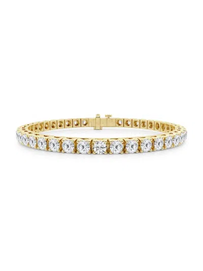Saks Fifth Avenue Women's Build Your Own Collection 14k Yellow Gold & Natural Diamond Four Prong Tennis Bracelet In 8 Tcw Yellow Gold