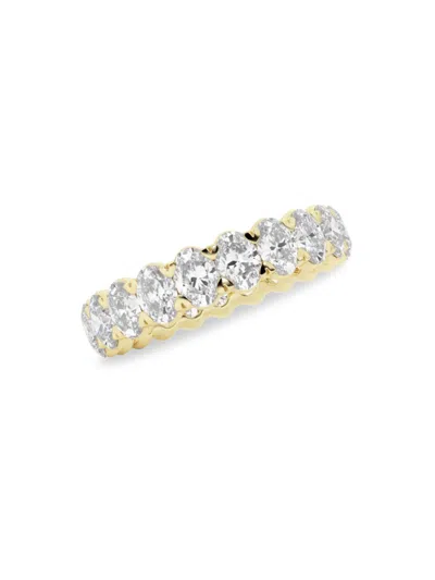 Saks Fifth Avenue Women's Build Your Own Collection 14k Yellow Gold & Natural Oval Diamond Eternity Band In 3 Tcw Yellow Gold