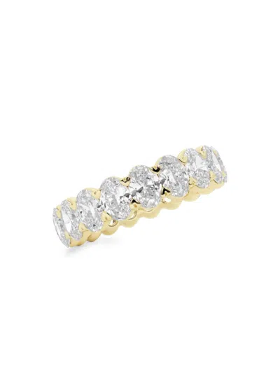 Saks Fifth Avenue Women's Build Your Own Collection 14k Yellow Gold & Natural Oval Diamond Eternity Band In 4 Tcw Yellow Gold