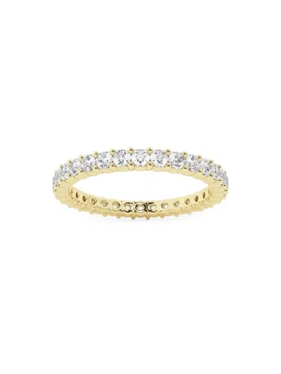 Saks Fifth Avenue Women's Build Your Own Collection 14k Yellow Gold & Natural Round Diamond Eternity Band In 1 Tcw Yellow Gold