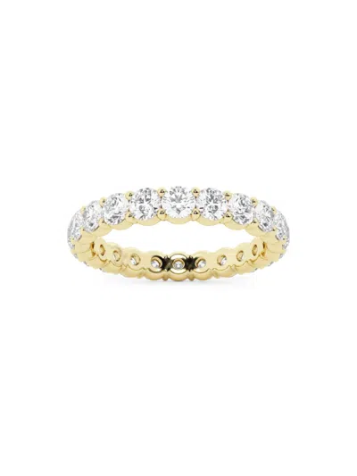 Saks Fifth Avenue Women's Build Your Own Collection 14k Yellow Gold & Natural Round Diamond Eternity Band In 2 Tcw Yellow Gold