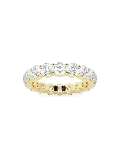 Saks Fifth Avenue Women's Build Your Own Collection 14k Yellow Gold & Natural Round Diamond Eternity Band In 3 Tcw Yellow Gold