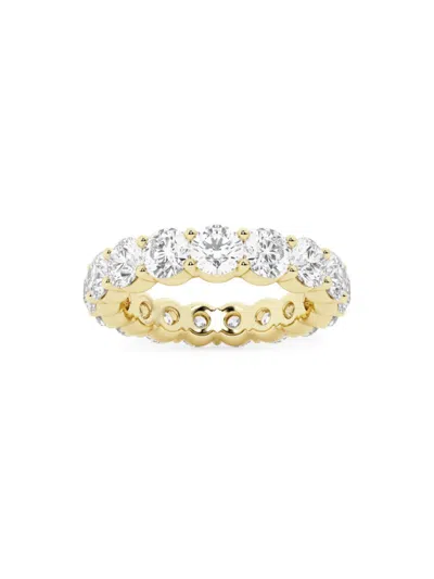 Saks Fifth Avenue Women's Build Your Own Collection 14k Yellow Gold & Natural Round Diamond Eternity Band In 4 Tcw Yellow Gold