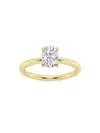 Saks Fifth Avenue Women's Build Your Own Collection 14k Yellow Gold & Oval Natural Diamond Solitaire Engagement Ring In 1 Tcw