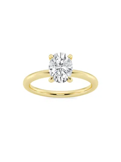 Saks Fifth Avenue Women's Build Your Own Collection 14k Yellow Gold & Lab Grown Oval Diamond Solitaire Engagement Ring In 1.5 Tcw Yellow Gold