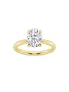 Saks Fifth Avenue Women's Build Your Own Collection 14k Yellow Gold & Oval Natural Diamond Solitaire Engagement Ring In 2 Tcw