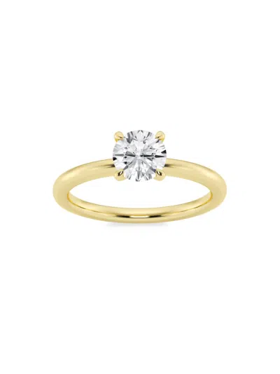 Saks Fifth Avenue Women's Build Your Own Collection 14k Yellow Gold & Round Natural Diamond Solitaire Engagement Ring In 1 Tcw