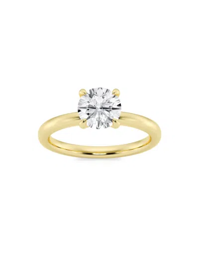 Saks Fifth Avenue Women's Build Your Own Collection 14k Yellow Gold & Round Natural Diamond Solitaire Engagement Ring In 1.5 Tcw