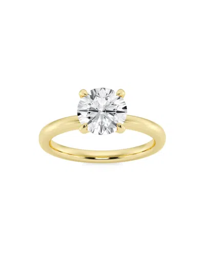 Saks Fifth Avenue Women's Build Your Own Collection 14k Yellow Gold & Round Natural Diamond Solitaire Engagement Ring In 2 Tcw