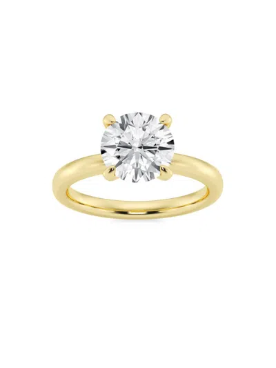 Saks Fifth Avenue Women's Build Your Own Collection 14k Yellow Gold & Round Natural Diamond Solitaire Engagement Ring In 2.5 Tcw