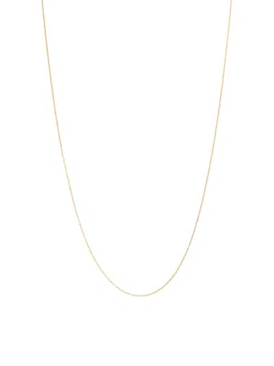 Saks Fifth Avenue Women's Build Your Own Collection 14k Yellow Gold Diamond Cut Cable Chain Necklace In 0.87mm Yellow Gold