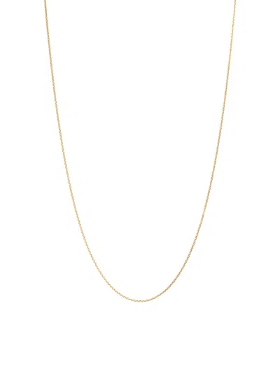 Saks Fifth Avenue Women's Build Your Own Collection 14k Yellow Gold Diamond Cut Cable Chain Necklace In 1.1mm Yellow Gold