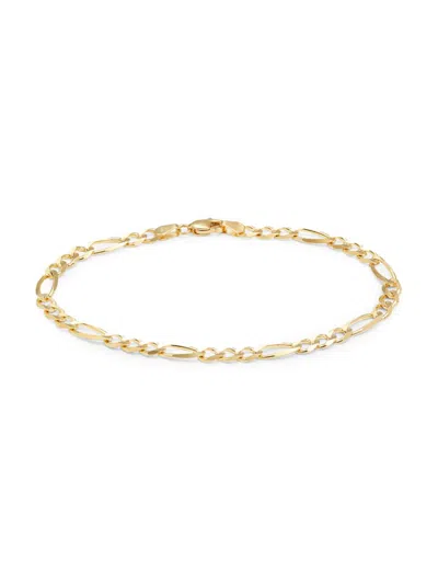 Saks Fifth Avenue Women's Build Your Own Collection 14k Yellow Gold Figaro Chain Bracelet In 4.5 Mm