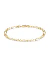 Saks Fifth Avenue Women's Build Your Own Collection 14k Yellow Gold Figaro Chain Bracelet In 6.0 Mm