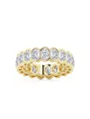 Saks Fifth Avenue Women's Build Your Own Collection 14k Yellow Gold Lab Grown Diamond Channel Eternity Ring In 4 Tcw