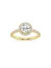 Saks Fifth Avenue Women's Build Your Own Collection 14k Yellow Gold Lab Grown Diamond Halo Engagement Ring In 1.3 Tcw