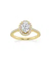 Saks Fifth Avenue Women's Build Your Own Collection 14k Yellow Gold Lab Grown Diamond Halo Engagement Ring In 1.3 Tcw