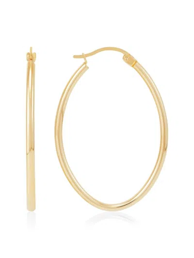 Saks Fifth Avenue Women's Build Your Own Collection 14k Yellow Gold Oval Tube Hoop Earrings In 2 X 30 X 40 Mm