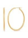 Saks Fifth Avenue Women's Build Your Own Collection 14k Yellow Gold Oval Tube Hoop Earrings In 2 X 35 Mm