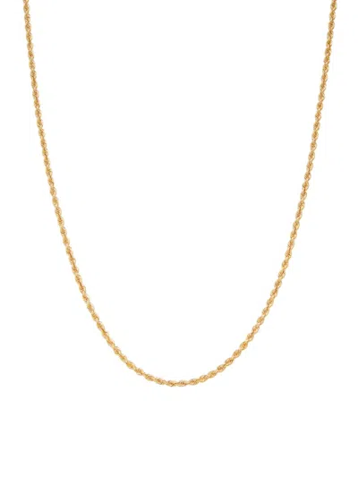 Saks Fifth Avenue Women's Build Your Own Collection 14k Yellow Gold Rope Chain Necklace In 2.5 Mm