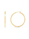 Saks Fifth Avenue Women's Build Your Own Collection 14k Yellow Gold Round Square Tube Hoop Earrings In 1.52 X 30 Mm