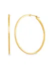 Saks Fifth Avenue Women's Build Your Own Collection 14k Yellow Gold Round Square Tube Hoop Earrings In 1.52 X 40 Mm