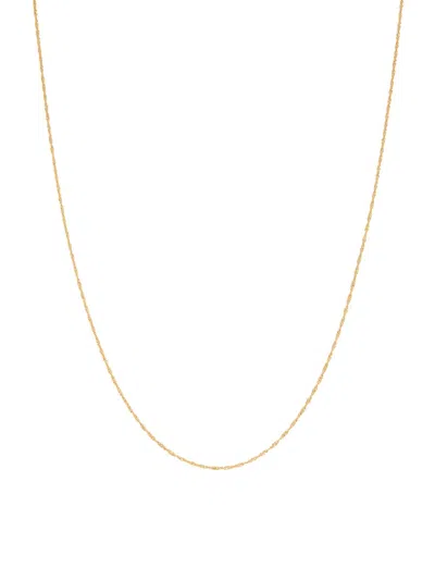 Saks Fifth Avenue Women's Build Your Own Collection 14k Yellow Gold Singapore Chain Necklace In 1.1 Mm