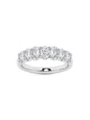 Saks Fifth Avenue Women's Build Your Own Collection Platinum & 7 Natural Oval Diamond Anniversary Band In 2 Tcw Platinum