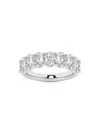 Saks Fifth Avenue Women's Build Your Own Collection Platinum & 7 Natural Oval Diamond Anniversary Band In 3 Tcw Platinum