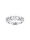 Saks Fifth Avenue Women's Build Your Own Collection Platinum & 7 Natural Oval Diamond Anniversary Band In 4 Tcw Platinum