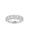 Saks Fifth Avenue Women's Build Your Own Collection Platinum & 7 Natural Oval Diamond Anniversary Band In 5 Tcw Platinum