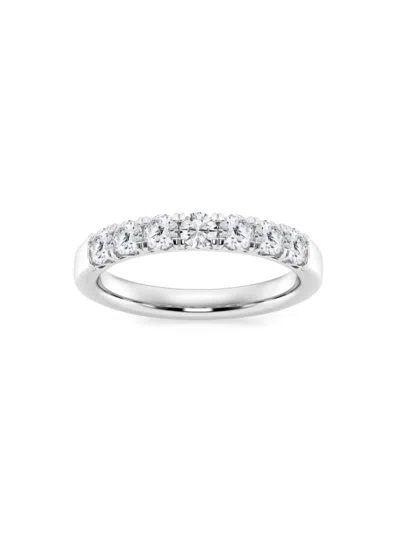 Saks Fifth Avenue Women's Build Your Own Collection Platinum & 7 Natural Round Diamond Anniversary Band In 0.75 Tcw Platinum