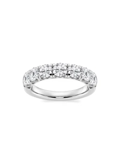 Saks Fifth Avenue Women's Build Your Own Collection Platinum & 7 Natural Round Diamond Anniversary Band In 2 Tcw Platinum