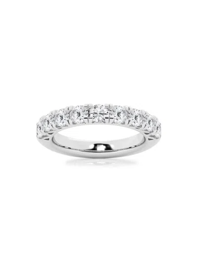 Saks Fifth Avenue Women's Build Your Own Collection Platinum & 9 Natural Round Diamond Anniversary Band In 1.5 Tcw Platinum