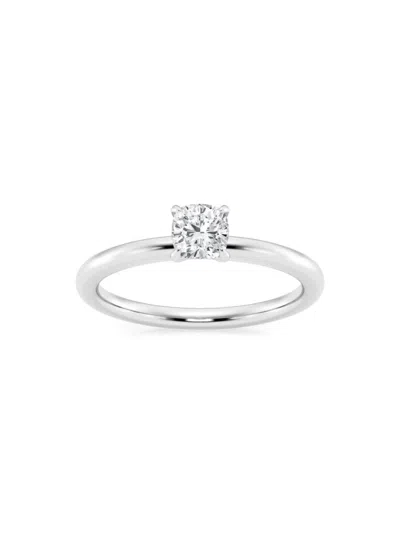 Saks Fifth Avenue Women's Build Your Own Collection Platinum & Lab Grown Cushion Cut Diamond Solitare Engagement Ring In 0.5 Tcw Platinum